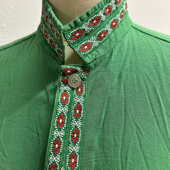 Vintage 60s Mustang Shop Green Shirt - Picture 4 of 6